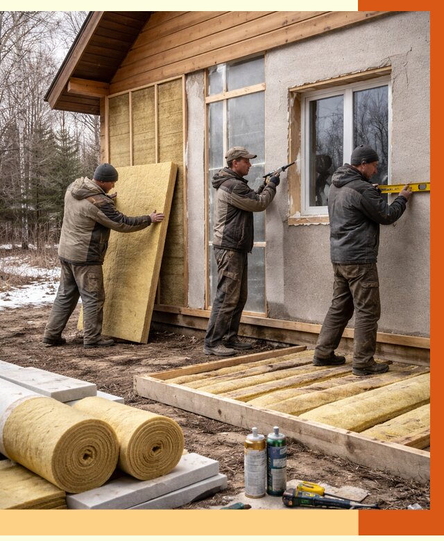 Утепление дачного дома в Домодедово от 5000 руб/м2 — недорого | ТепломастерДмд