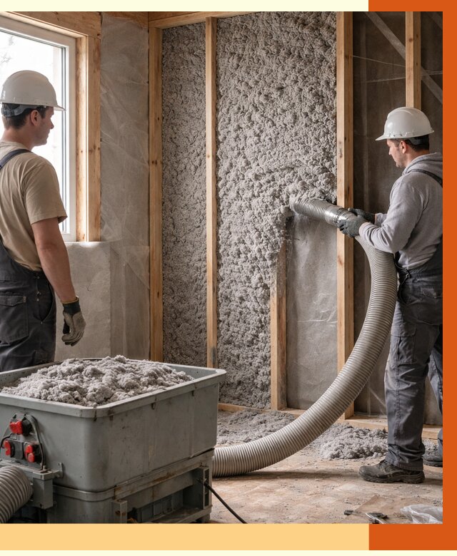 Утепление каркасного дома эковатой в Домодедово от 1895 руб. | ТепломастерДмд