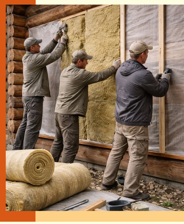 Утепление деревянного дома в Домодедово эффективными технологиями