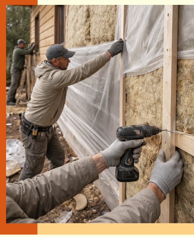 Утепление дома из бруса в Домодедово качественно и долговечно