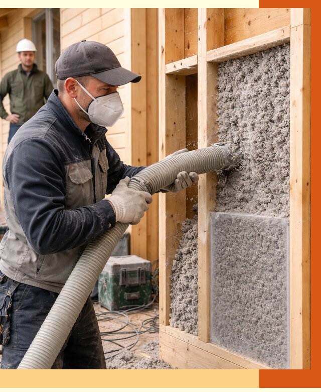 Утепление дома из бруса эковатой в Домодедово от 1947 руб/м2 | ТепломастерДмд