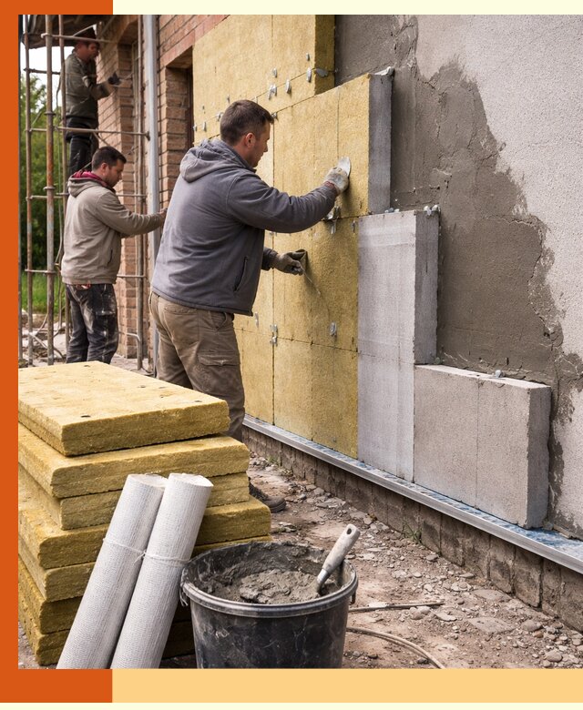 Утепление кирпичного дома под ключ в Домодедово