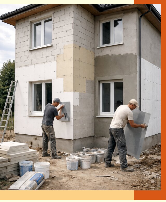 Утепление дома из газобетона в Домодедово от 4421 руб./м² — заказать у ТепломастерДмд