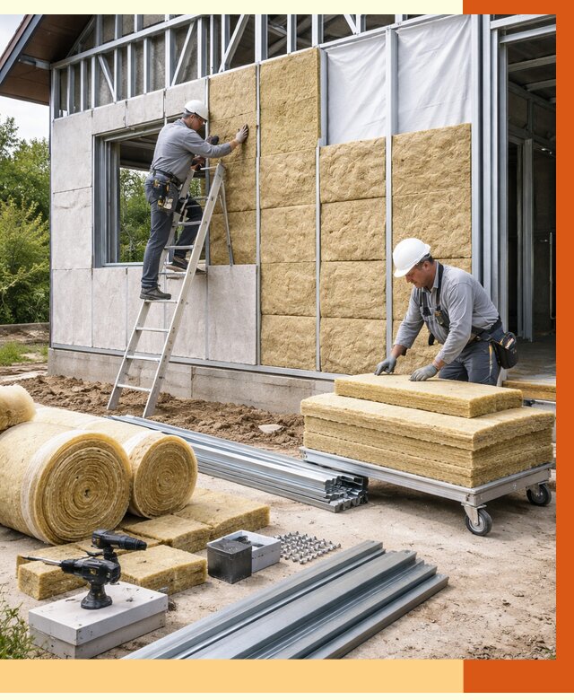 Утепление дома из ЛСТК в Домодедово от 5474 руб./м² — профессионально | ТепломастерДмд