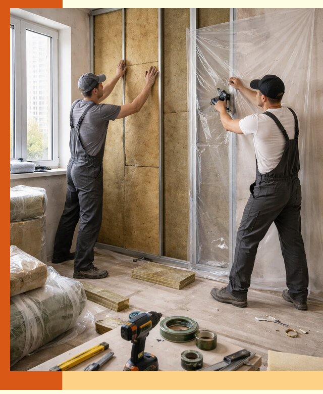 Утепление квартиры изнутри профессионально в Домодедово