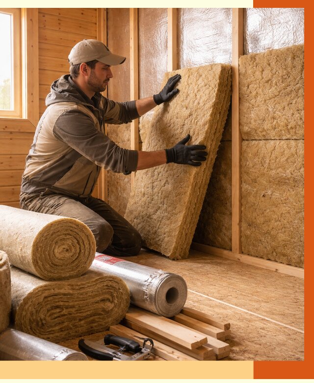 Утепление бани в Домодедово под ключ от 4737 руб./м2 — утеплить потолок, пол и стены | ТепломастерДмд