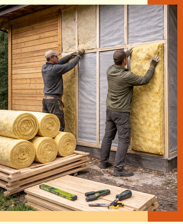 Утепление бани снаружи в Домодедово от 89471 руб. под ключ | ТепломастерДмд