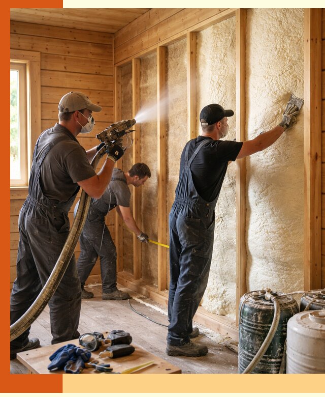 Утепление бани пенополиуретаном (ППУ) в Домодедово