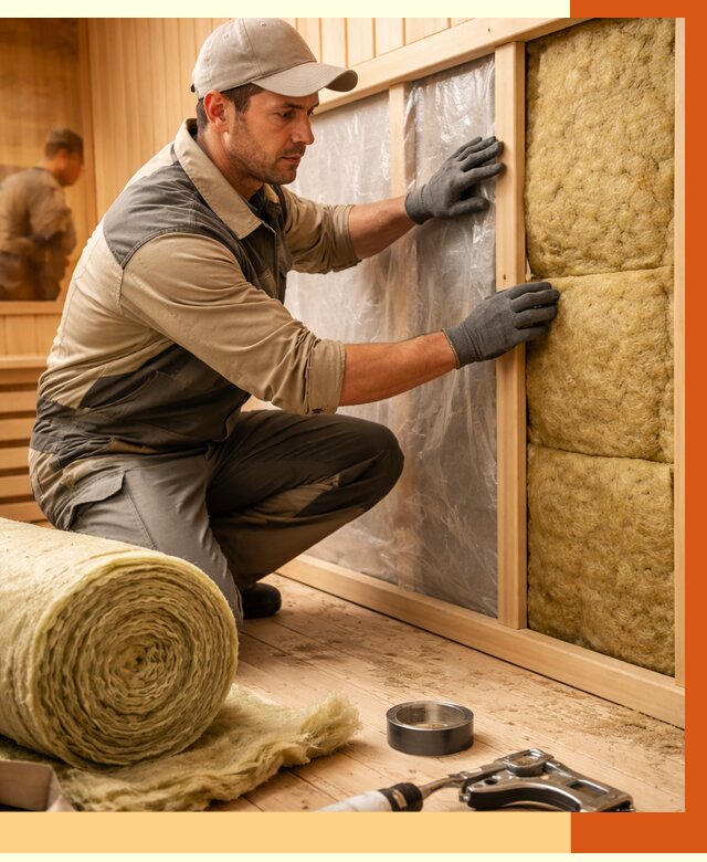 Утепление сауны изнутри в Домодедово от 6842 руб. за м2 | ППУ, под ключ — ТепломастерДмд