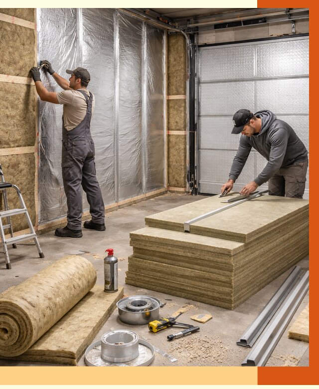 Утепление гаража в Домодедово от 4737 руб/м2 — комплексное утепление ворот и стен | ТепломастерДмд