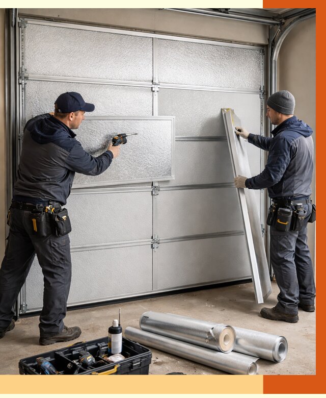 Утепление гаражных ворот в Домодедово от 8263 руб/м2 — надежно и быстро | ТепломастерДмд