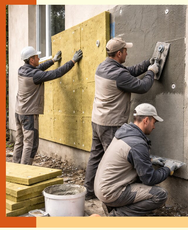 Утепление фасада под штукатурку в Домодедово — энергоэффективная технология