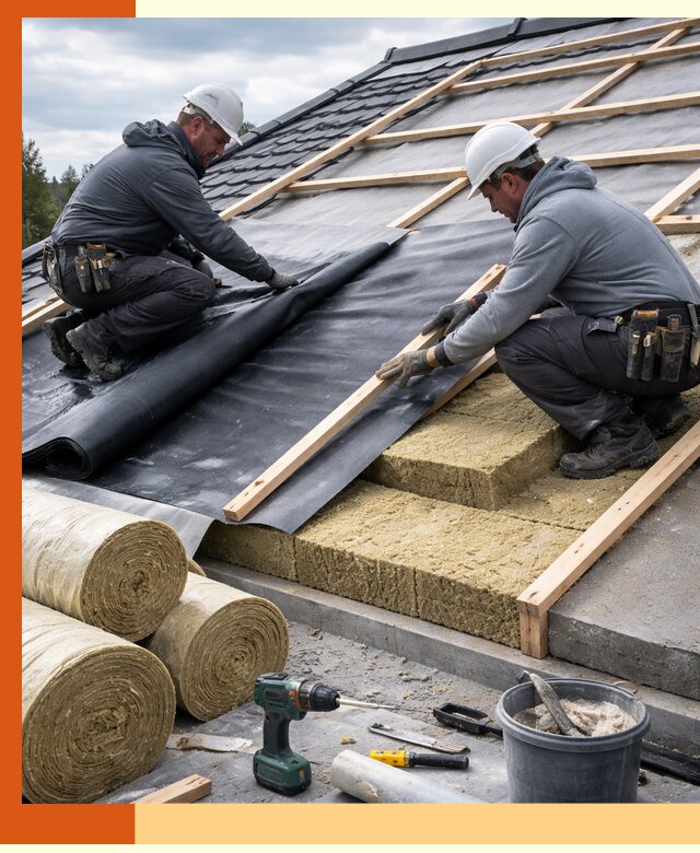 Утепление крыши снаружи в Домодедово: профессиональная теплоизоляция