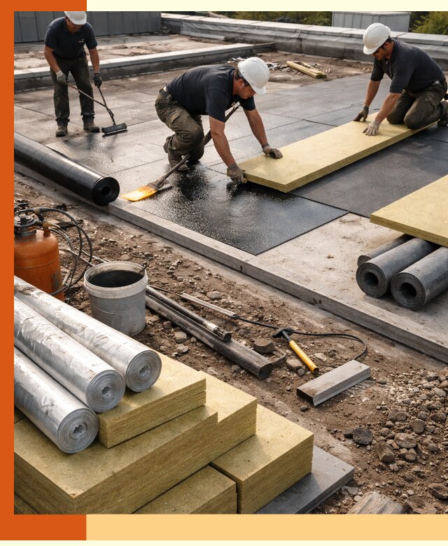 Утепление плоской крыши в Домодедово — надежная теплоизоляция и герметизация