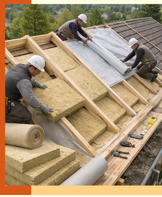 Утепление скатной крыши в Домодедово качественно и надёжно