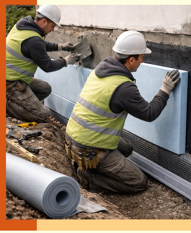 Утепление фундамента снаружи в Домодедово — профессиональная теплоизоляция