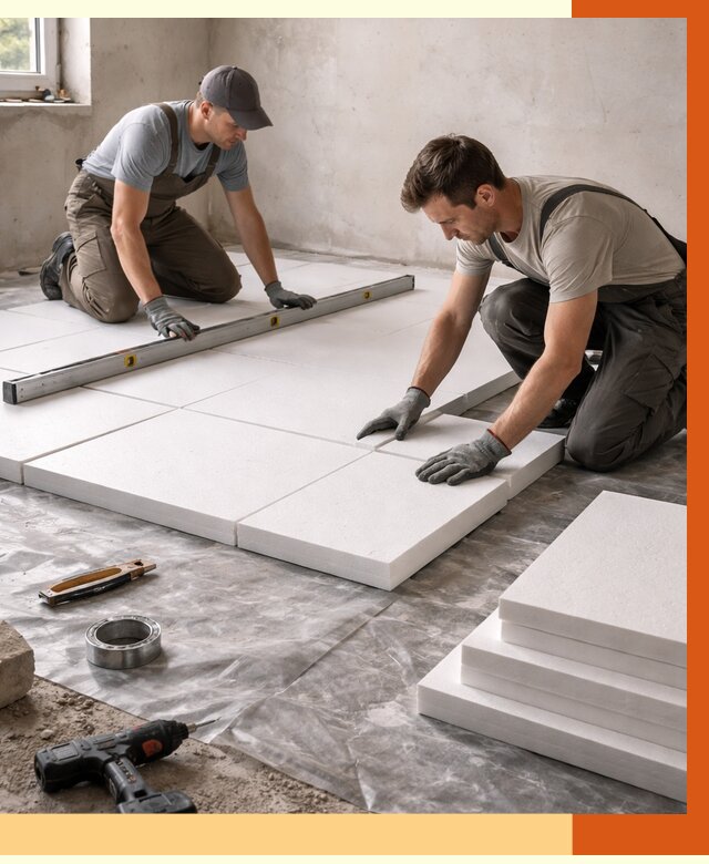 Утепление бетонного пола в Домодедово от 2632 руб/м2 — монтаж и цена | ТепломастерДмд