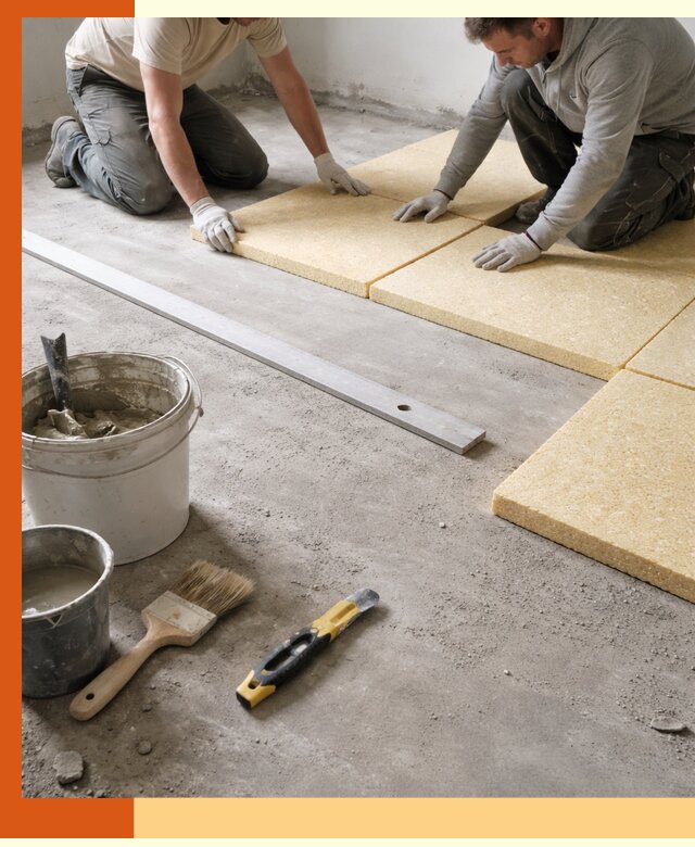 Утепление бетонного пола в Домодедово профессионально и недорого