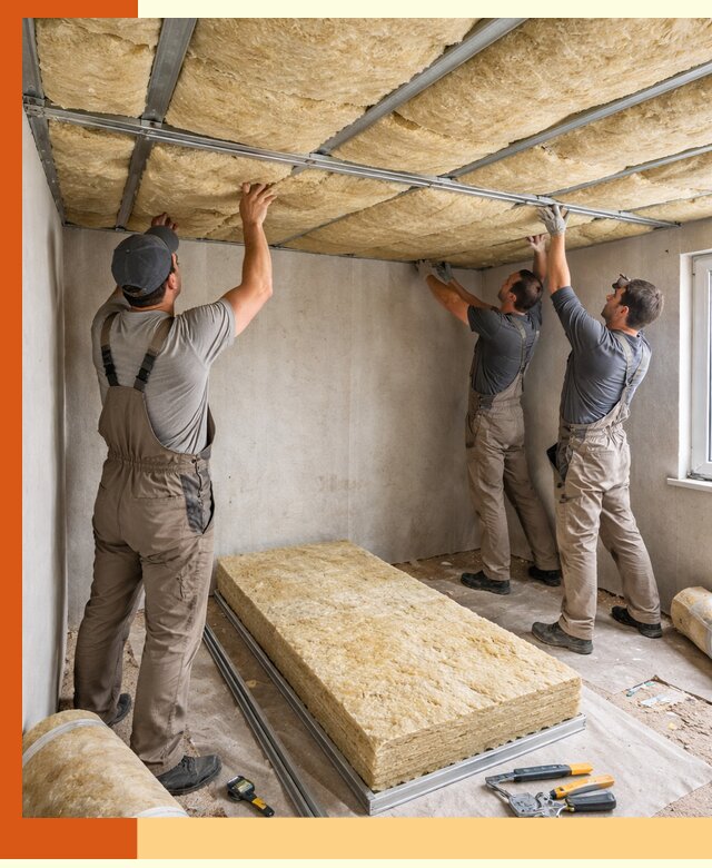 Утепление потолка в Домодедово — тепло и без сквозняков