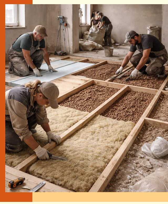 Утепление перекрытий жилых и промышленных зданий в Домодедово