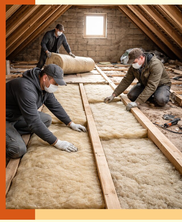 Утепление чердака в Домодедово — профессиональная теплоизоляция кровли