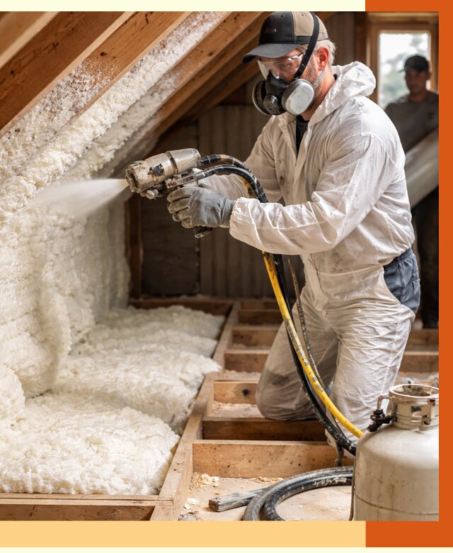 Утепление чердака ППУ в Домодедово от 9073 руб./м2 — услуга под ключ | ТепломастерДмд