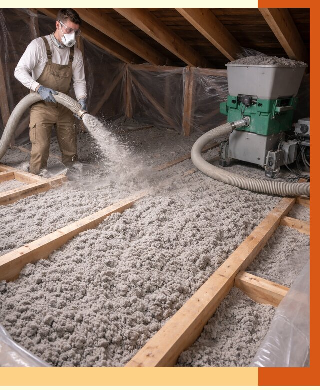 Утепление чердака эковатой в Домодедово от 1526 руб/м2 — заказать у ТепломастерДмд