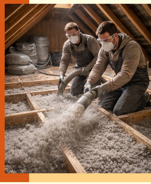 Утепление чердака эковатой в Домодедово — быстро и надёжно