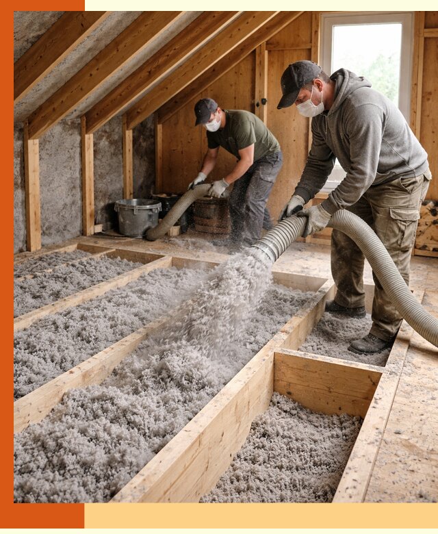 Утепление мансарды эковатой в Домодедово с гарантией качества