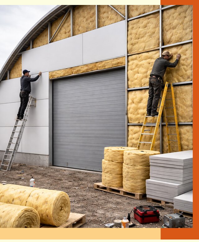 Утепление ангара пенополиуретаном в Домодедово от 7579 руб./м² — комплекс от ТепломастерДмд