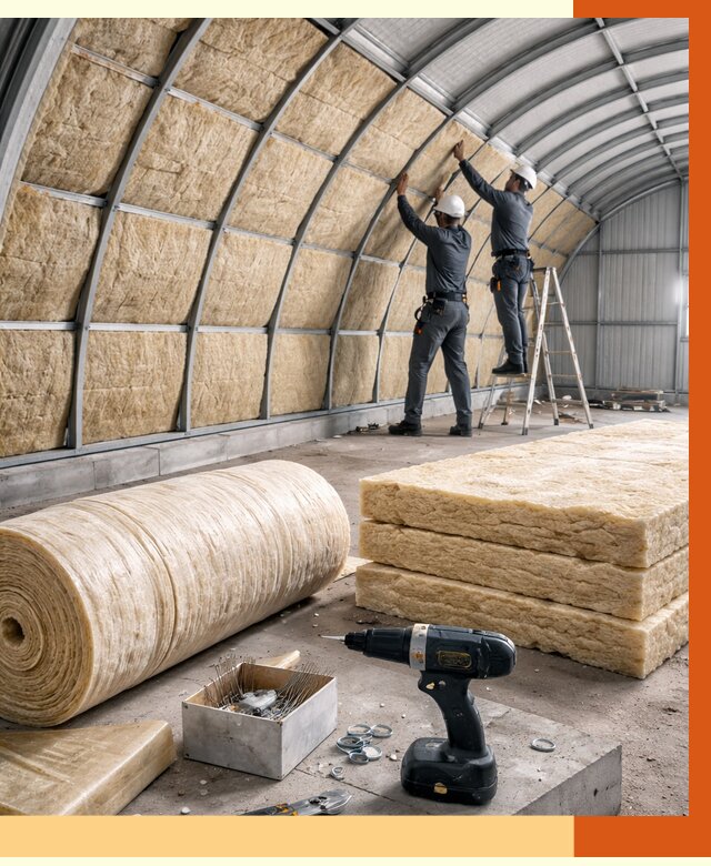 Утепление арочного ангара в Домодедово от 3368 руб./м2 под ключ | ТепломастерДмд