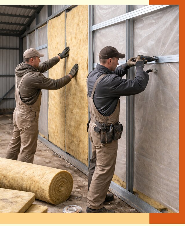 Утепление металлического ангара в Домодедово от 5000 руб/м2 — услуги под ключ | ТепломастерДмд