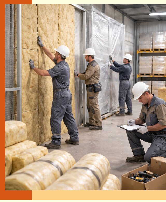 Утепление склада готовой продукции в Домодедово качественно и быстро