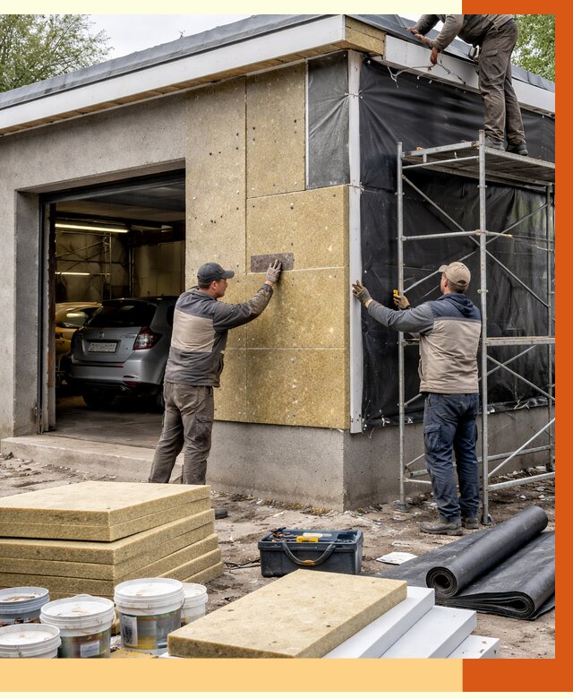 Утепление автосервиса в Домодедово ппу, пеноизоляция, от 15263 руб/м2 — ТепломастерДмд