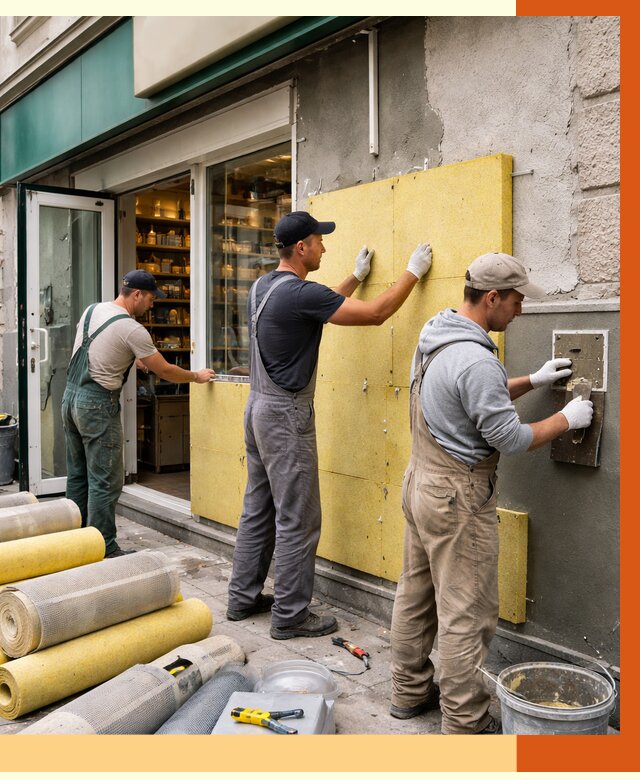 Утепление магазина в Домодедово от 4737 руб/м2 — цена, стены и снаружи | ТепломастерДмд