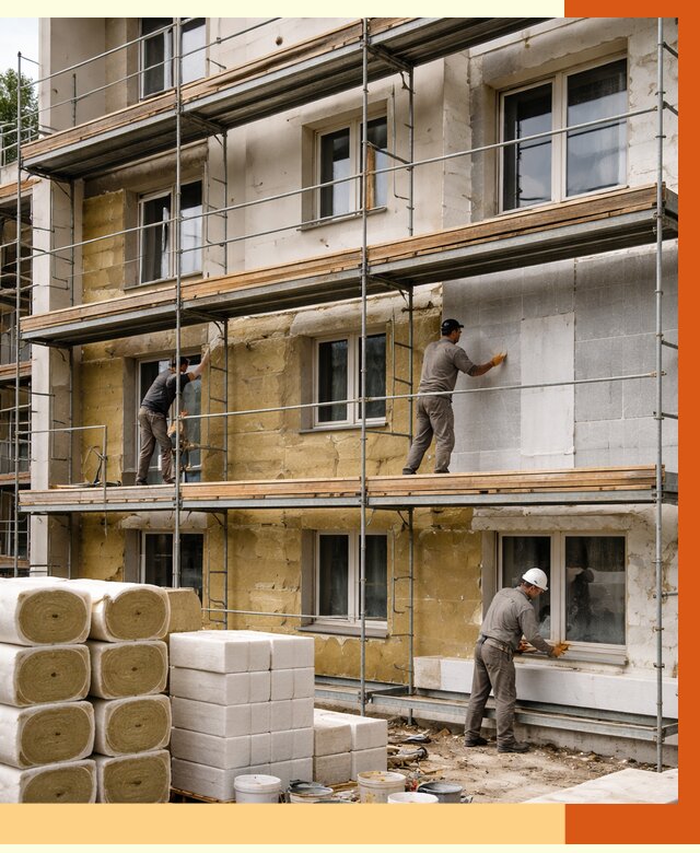 Утепление гостиницы в Домодедово от 7579 руб./м2 — комплексно, ППУ, под ключ | ТепломастерДмд