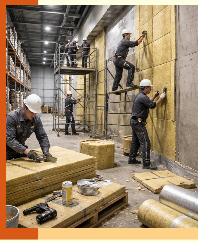 Утепление логистического центра в Домодедово качественно и экономично