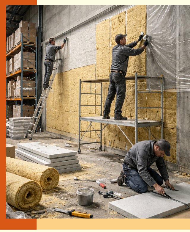 Утепление холодного склада под ключ в Домодедово