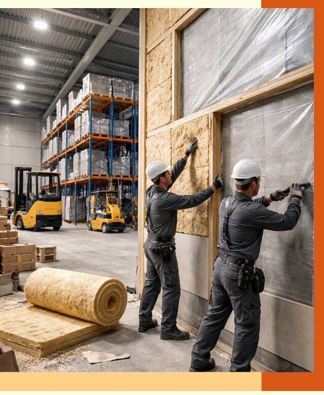 Утепление склада с техникой в Домодедово от 4421 руб./м2 — комплексно под ключ | ТепломастерДмд