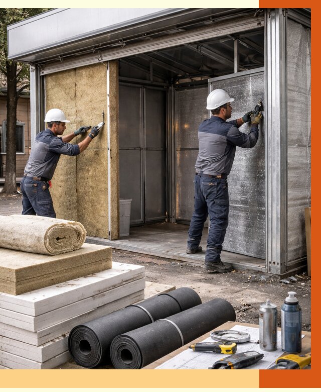 Утепление павильона шаурма в Домодедово под ключ от 1263 руб. за м² | ТепломастерДмд