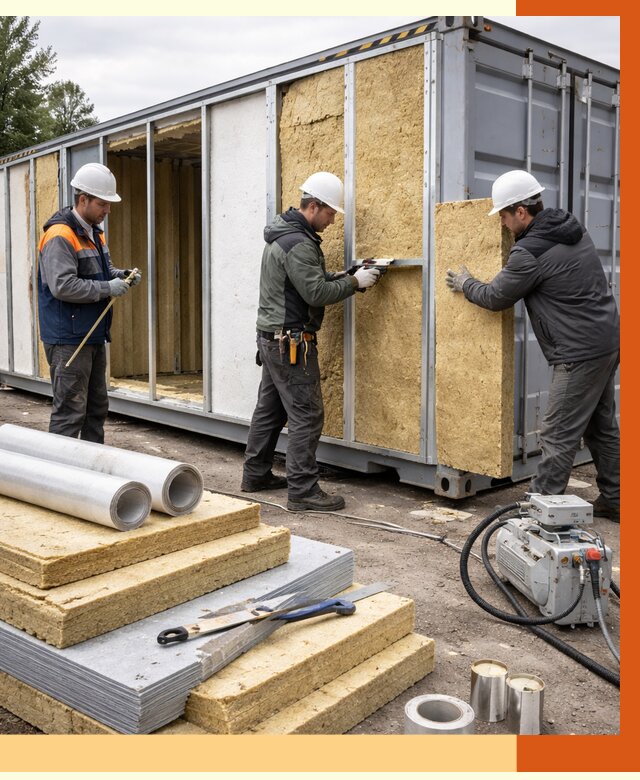 Утепление морского контейнера в Домодедово от 3947 руб. под ключ | ТепломастерДмд