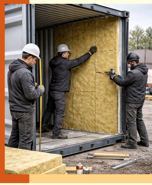 Утепление морского контейнера в Домодедово: надежная теплоизоляция и защита