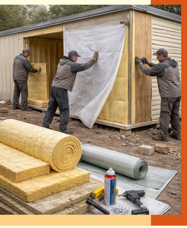 Утепление строительной бытовки в Домодедово от 13158 руб. под ключ | ТепломастерДмд