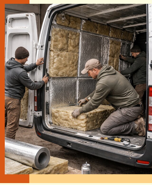 Утепление фургона в Домодедово: профессиональная теплоизоляция и шумоизоляция