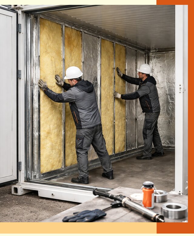 Утепление рефрижераторного контейнера в Домодедово от 47367 руб./м² | ТепломастерДмд