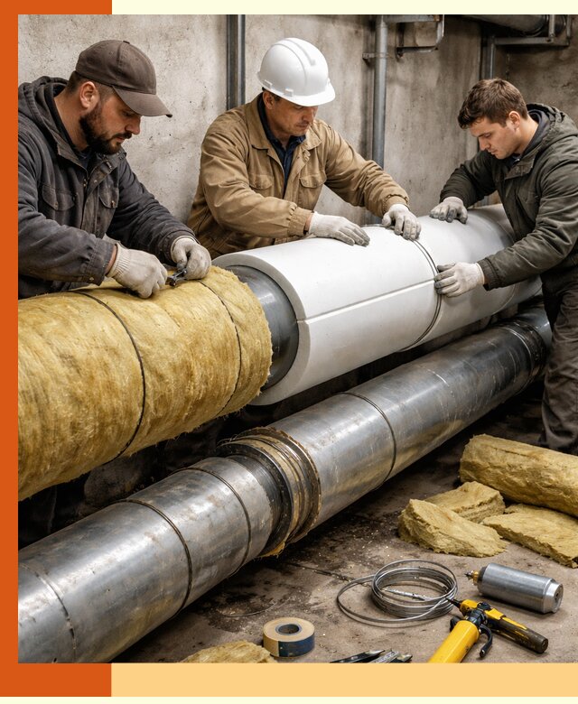 Утепление трубопровода в Домодедово с гарантией энергоэффективности