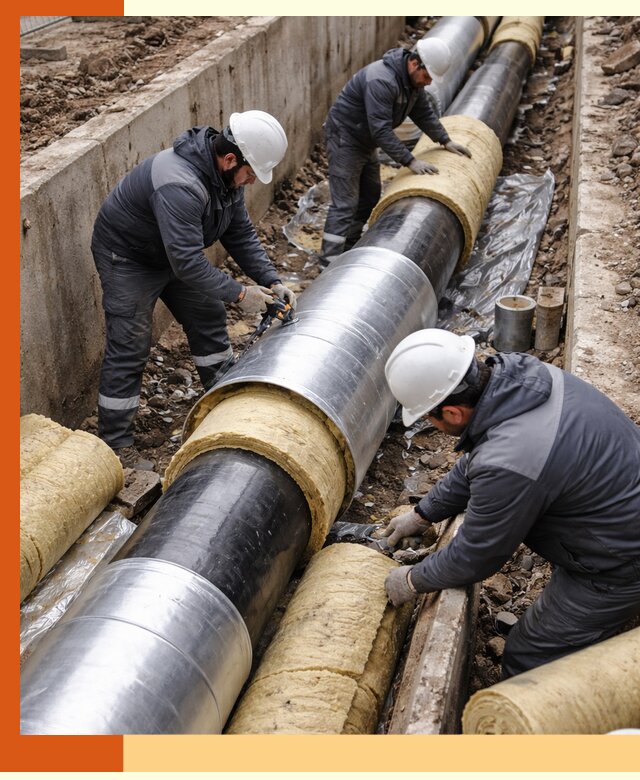 Утепление теплотрассы в Домодедово: утеплительные работы и материалы