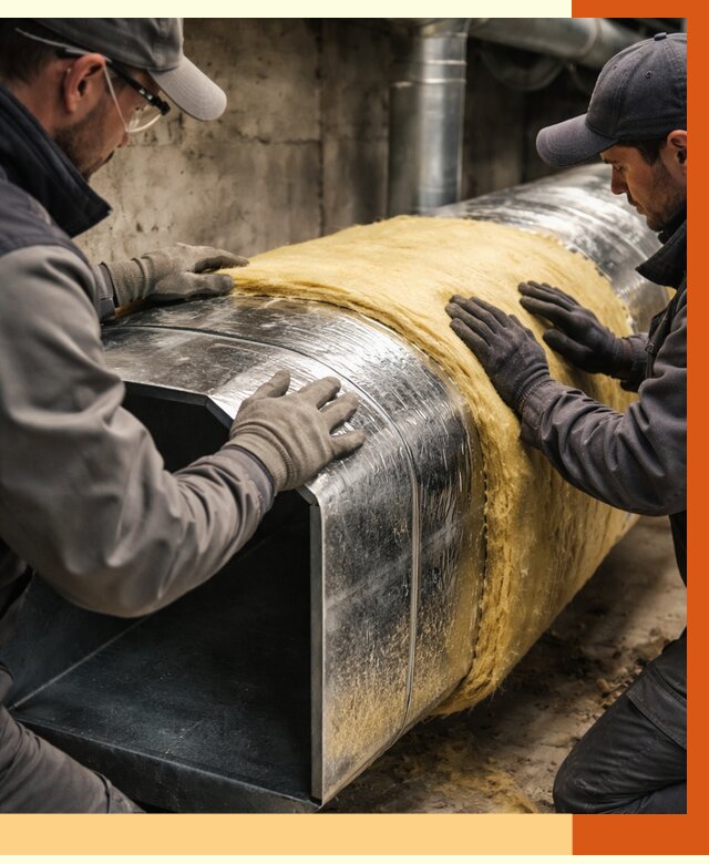 Утепление воздуховодов в Домодедово от 4421 руб. — теплоизоляция вентиляции | ТепломастерДмд