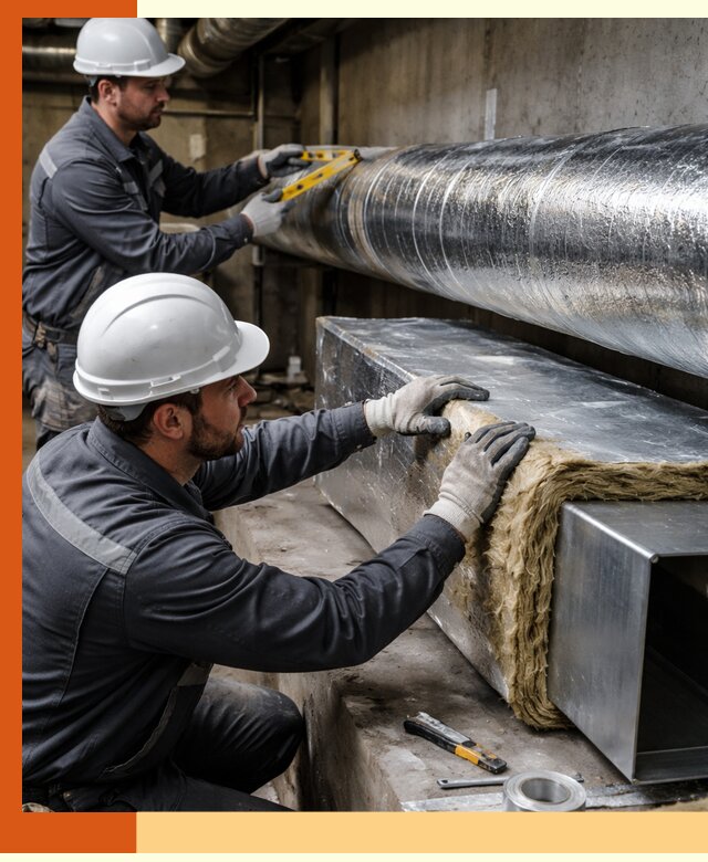 Профессиональное утепление воздуховодов и теплоизоляция в Домодедово