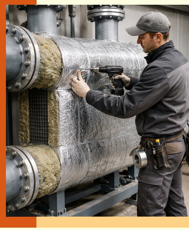 Утепление теплообменника в Домодедово — профессиональная теплоизоляция оборудования